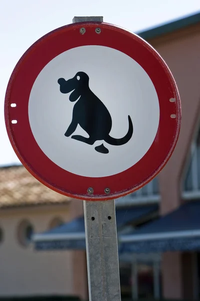 Pooping dog sign — Stock Photo, Image