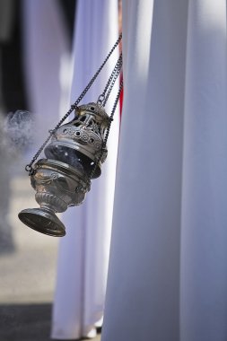 gümüş veya kutsal hafta tütsü yakmak alpaka buhurdan