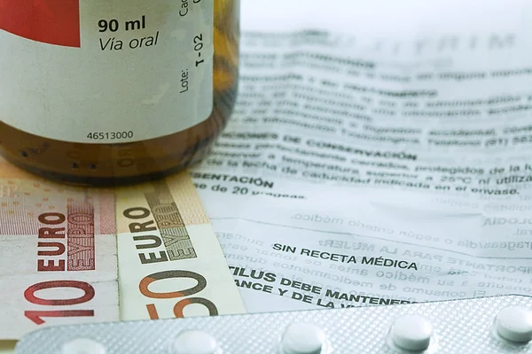 Concept of medicine, copayment for medicines — Stock Photo, Image