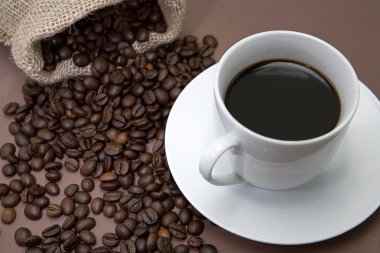 sıcak taze yapılmış kahve fincanı