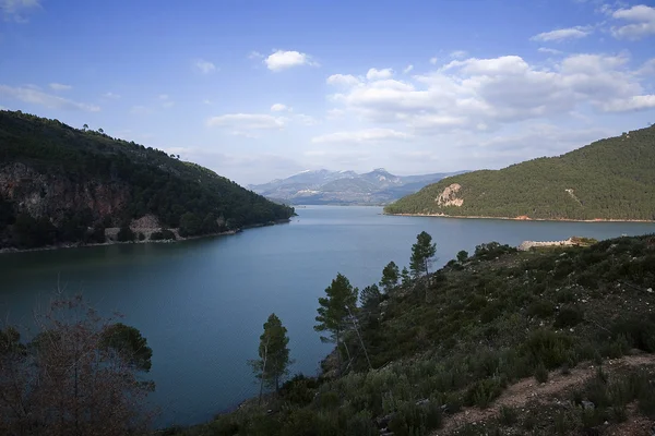 Vista panorámica del embalse de Tranco en la provincia de Jaén, Andalucía, España —  Fotos de Stock