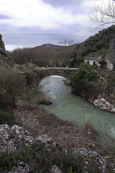 Bron och den romerska vägen av colomera — Stockfoto