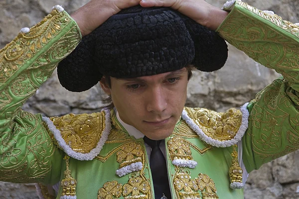 The french bullfighter Sebastian Castella is the montera before you start to fight — Stock Photo, Image