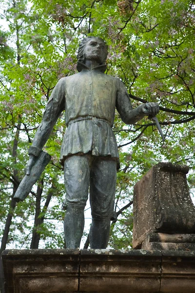 Statue von andres de vandelvira, Palast der Ketten quadratischen vazquez von molina, ubeda — Stockfoto