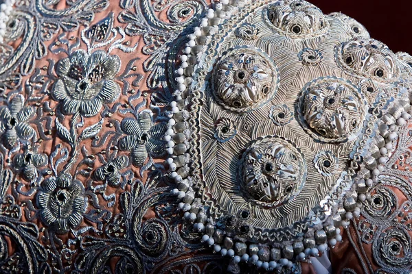Detail of the "traje de luces" or bullfighter dress — Stock Photo, Image