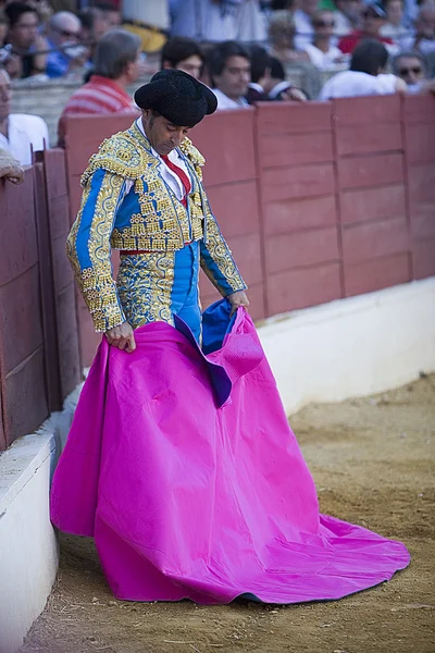 The spanish bullfighter Luis Francisco Espla with the Cape before the Bullfight — Stock Photo, Image