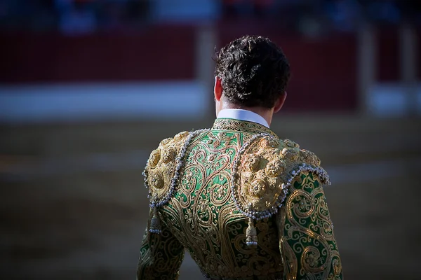 Detalhe do traje de luces ou vestido de toureiro — Fotografia de Stock