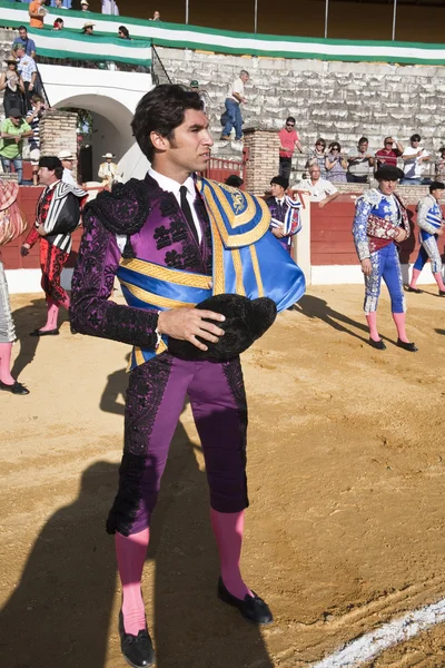 O toureiro espanhol Cayetano Rivera no Paseillo ou desfile inicial — Fotografia de Stock