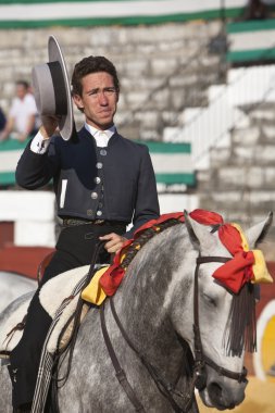 Leonardo hernandez, at sırtında İspanyol, baeza tarihinde Boğa güreşçisi