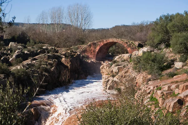 Roman bridge Piélago Linares, Jaen province, Andalusia, Spain — Zdjęcie stockowe