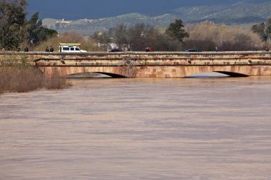 Andujar, jaen, İspanya geçerken guadalquivir Nehri