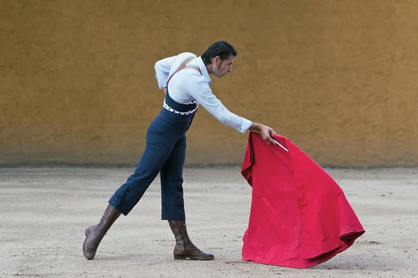 Spaans stierenvechter stierengevecht op tentadero Plaza de Toros — Stockfoto