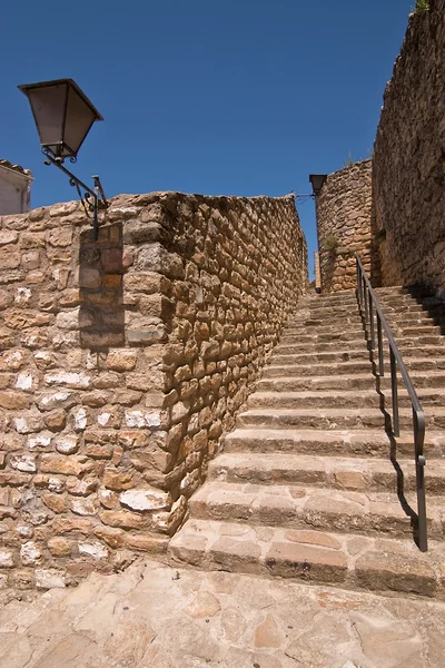 Stairs next to the Mudejar tower — Stock Photo, Image