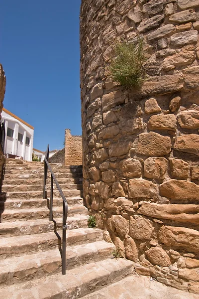 Stairs next to the Mudejar tower — Stock Photo, Image