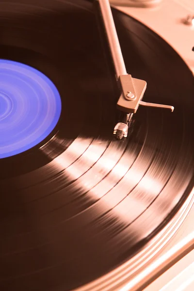 Spinning vinyl record — Stock Photo, Image