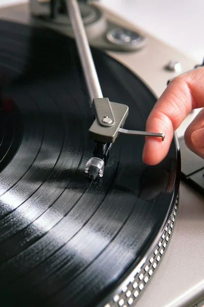 Spinning vinyl record — Stock Photo, Image