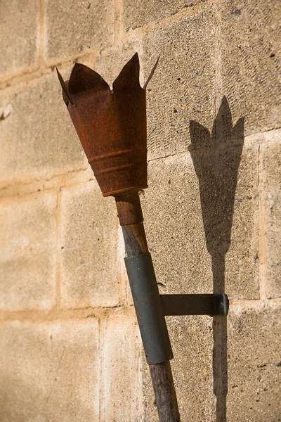 Old iron torch — Stock Photo, Image