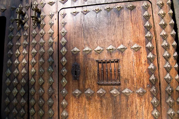 Sun shining on the wooden door — Stock Photo, Image