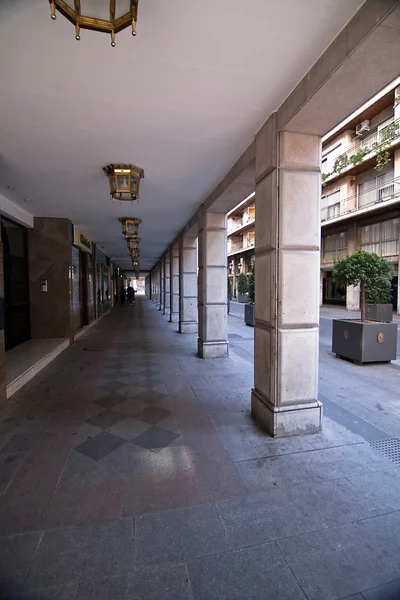 Porches in street of Angel Ganivet, Granada — Stock Photo, Image