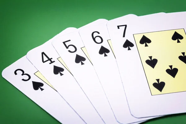 Spade straight flush — Stock Photo, Image