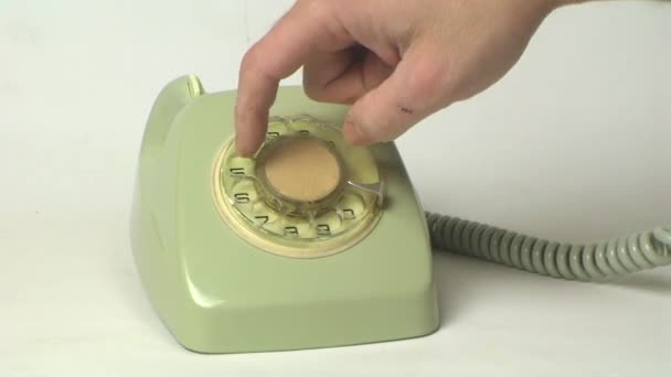 Marcando teléfono Vintage — Vídeo de stock