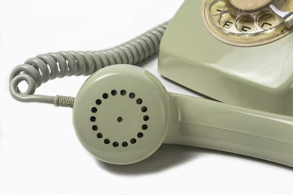 Vintage odbiornik telefoniczny izolowany na białym tle — Zdjęcie stockowe