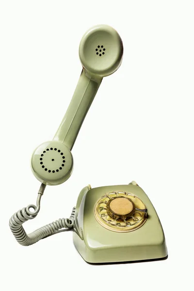 Receptor de telefone vintage isolado no fundo branco — Fotografia de Stock