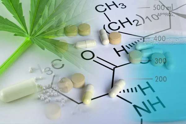 代替薬の概念的な組成 — ストック写真