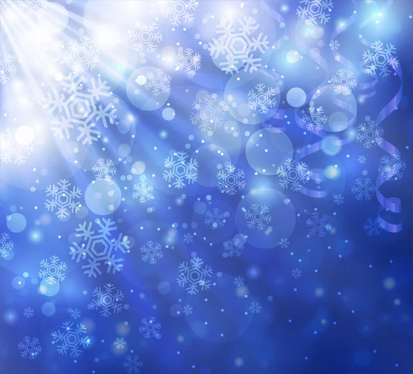 Weihnachten Hintergrund mit Schneeflocken — Stockfoto