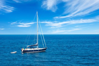 Lüks Yat güzel bulutlar Açık sularda