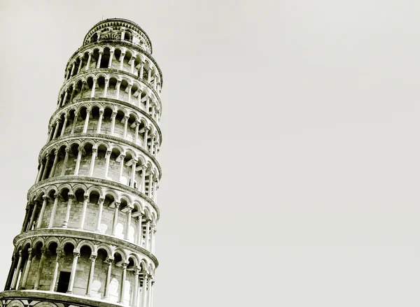 Foto abstracta de la torre inclinada de Pisa con espacio para copias, Italia —  Fotos de Stock