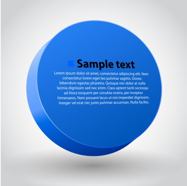 3d sircle vektör Illustration. Mavi varyant