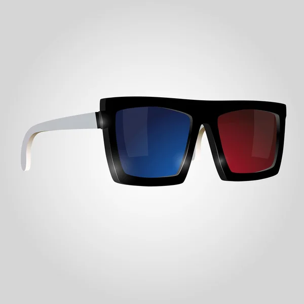 Isométrico 3d gafas de anaglifo estéreo — Vector de stock