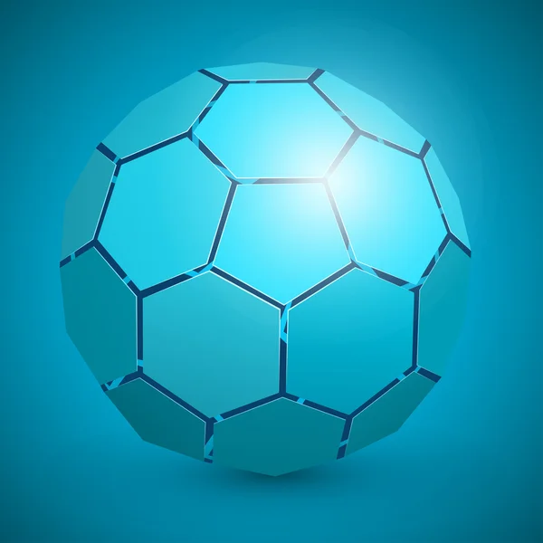 Balle de football abstraite 3d — Image vectorielle