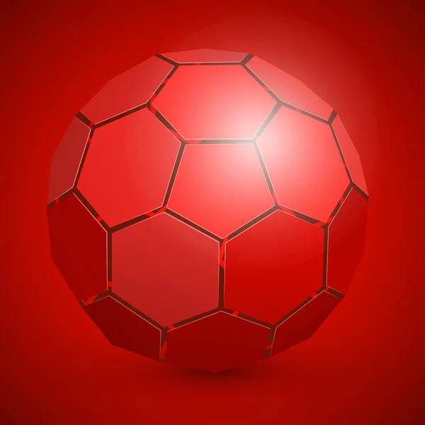 3d abstract soccer ball — Stock Vector