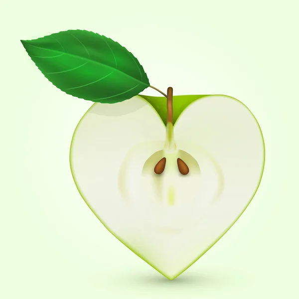 Apple heart — Stock Vector