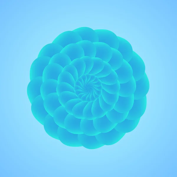 Kunstmatige Blauwe bloem. vectorillustratie — Stockvector