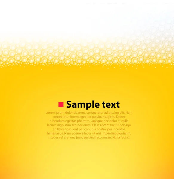 Fond mousseux de bière. Collection belle de milieux — Image vectorielle