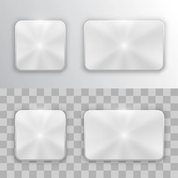 Ensemble vectoriel de boutons métalliques — Image vectorielle