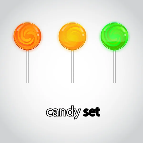 Lollipop collection. Candy — Stock Vector