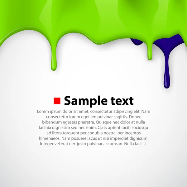 Seamless Green paint colorful dripping background. — Stock Vector