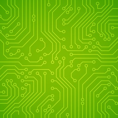 Vector circuit board. Green variant