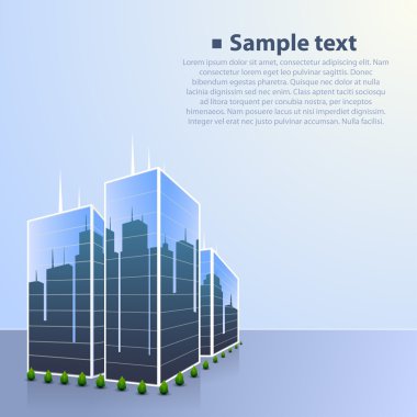 şehir içinde gökdelenler çizimi