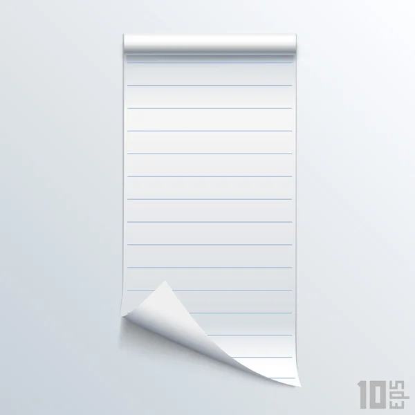 Κομμάτι χαρτί σημειωματάριο — Διανυσματικό Αρχείο