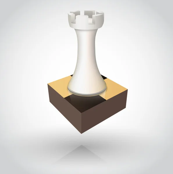 Εικονίδιο του φορέα πύργος στο σκάκι απομονωθεί — Διανυσματικό Αρχείο