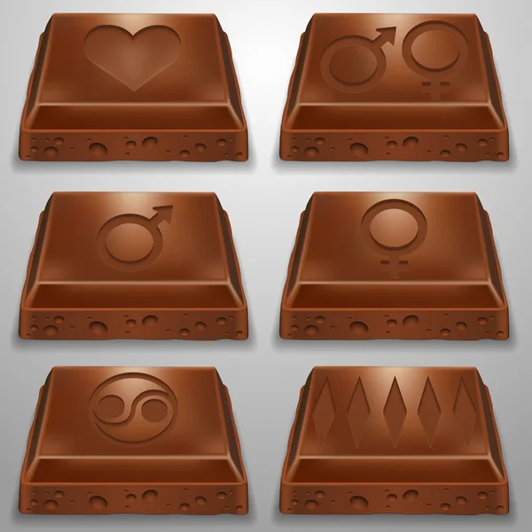 Σοκολάτα φέτα — Διανυσματικό Αρχείο