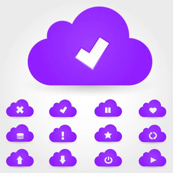 Icono de nube vectorial — Vector de stock