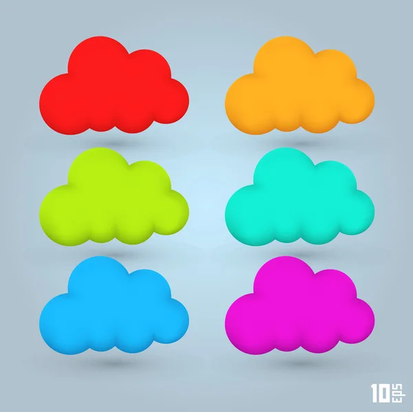 Colored clouds — Stock Vector
