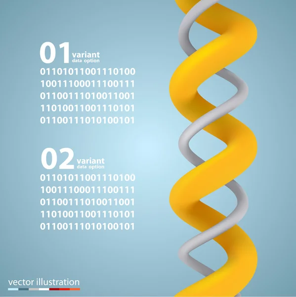 Elementos infográficos em espiral com números . —  Vetores de Stock