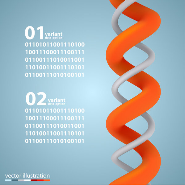 Spiral infographic elements with numbers.